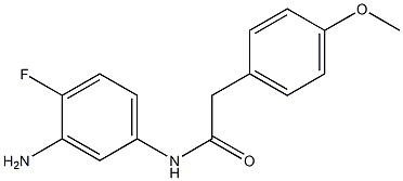 N-(3-amino-4-fluorophenyl)-2-(4-methoxyphenyl)acetamide,,结构式