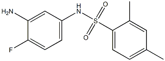N-(3-amino-4-fluorophenyl)-2,4-dimethylbenzene-1-sulfonamide 化学構造式