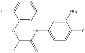 N-(3-amino-4-fluorophenyl)-2-[(2-fluorophenyl)sulfanyl]propanamide Structure