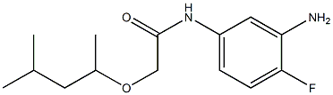 N-(3-amino-4-fluorophenyl)-2-[(4-methylpentan-2-yl)oxy]acetamide 结构式