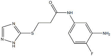  N-(3-amino-4-fluorophenyl)-3-(1H-1,2,4-triazol-5-ylsulfanyl)propanamide