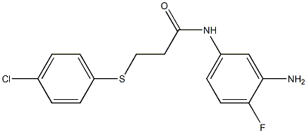 N-(3-amino-4-fluorophenyl)-3-[(4-chlorophenyl)sulfanyl]propanamide Struktur