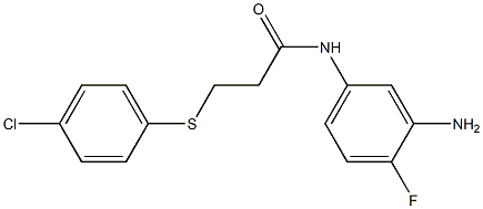 N-(3-amino-4-fluorophenyl)-3-[(4-chlorophenyl)sulfanyl]propanamide|