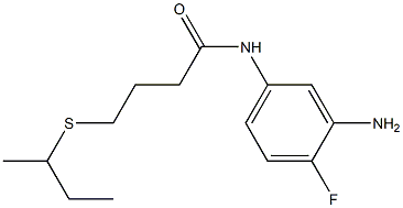 N-(3-amino-4-fluorophenyl)-4-(butan-2-ylsulfanyl)butanamide Structure