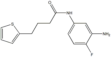 N-(3-amino-4-fluorophenyl)-4-(thiophen-2-yl)butanamide 化学構造式
