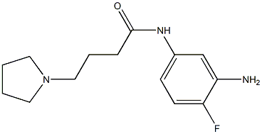 N-(3-amino-4-fluorophenyl)-4-pyrrolidin-1-ylbutanamide Struktur