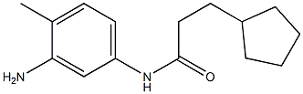 N-(3-amino-4-methylphenyl)-3-cyclopentylpropanamide Struktur