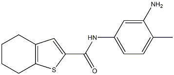 N-(3-amino-4-methylphenyl)-4,5,6,7-tetrahydro-1-benzothiophene-2-carboxamide,,结构式