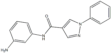 N-(3-aminophenyl)-1-phenyl-1H-pyrazole-4-carboxamide,,结构式