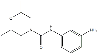 N-(3-aminophenyl)-2,6-dimethylmorpholine-4-carboxamide 化学構造式
