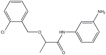 N-(3-aminophenyl)-2-[(2-chlorophenyl)methoxy]propanamide,,结构式