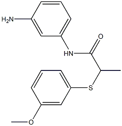 N-(3-aminophenyl)-2-[(3-methoxyphenyl)sulfanyl]propanamide Structure