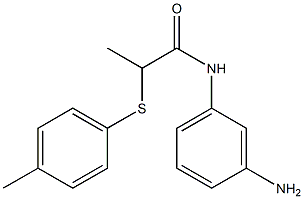 N-(3-aminophenyl)-2-[(4-methylphenyl)sulfanyl]propanamide 结构式