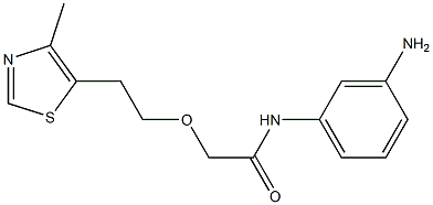 N-(3-aminophenyl)-2-[2-(4-methyl-1,3-thiazol-5-yl)ethoxy]acetamide