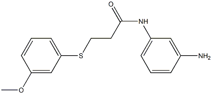 N-(3-aminophenyl)-3-[(3-methoxyphenyl)sulfanyl]propanamide Struktur