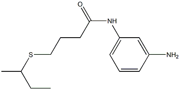 N-(3-aminophenyl)-4-(butan-2-ylsulfanyl)butanamide,,结构式