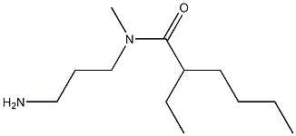 N-(3-aminopropyl)-2-ethyl-N-methylhexanamide 化学構造式