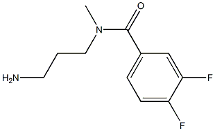 N-(3-aminopropyl)-3,4-difluoro-N-methylbenzamide Struktur