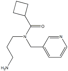 N-(3-aminopropyl)-N-(pyridin-3-ylmethyl)cyclobutanecarboxamide Struktur