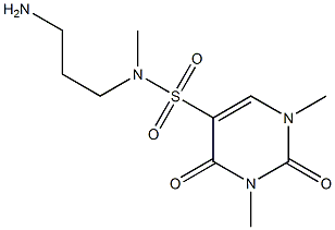 N-(3-aminopropyl)-N,1,3-trimethyl-2,4-dioxo-1,2,3,4-tetrahydropyrimidine-5-sulfonamide 化学構造式