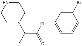 N-(3-bromophenyl)-2-(piperazin-1-yl)propanamide 化学構造式