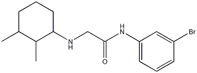 N-(3-bromophenyl)-2-[(2,3-dimethylcyclohexyl)amino]acetamide 化学構造式