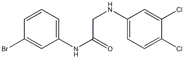 N-(3-bromophenyl)-2-[(3,4-dichlorophenyl)amino]acetamide 化学構造式