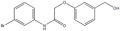 N-(3-bromophenyl)-2-[3-(hydroxymethyl)phenoxy]acetamide Struktur