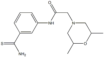 N-(3-carbamothioylphenyl)-2-(2,6-dimethylmorpholin-4-yl)acetamide Struktur