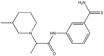 N-(3-carbamothioylphenyl)-2-(3-methylpiperidin-1-yl)propanamide 化学構造式