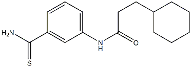 N-(3-carbamothioylphenyl)-3-cyclohexylpropanamide Struktur