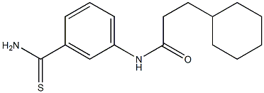 N-(3-carbamothioylphenyl)-3-cyclohexylpropanamide Structure