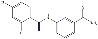 N-(3-carbamothioylphenyl)-4-chloro-2-fluorobenzamide 化学構造式