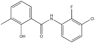 N-(3-chloro-2-fluorophenyl)-2-hydroxy-3-methylbenzamide 结构式