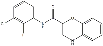 N-(3-chloro-2-fluorophenyl)-3,4-dihydro-2H-1,4-benzoxazine-2-carboxamide Structure