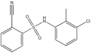 N-(3-chloro-2-methylphenyl)-2-cyanobenzene-1-sulfonamide Struktur