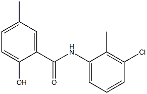 N-(3-chloro-2-methylphenyl)-2-hydroxy-5-methylbenzamide 化学構造式