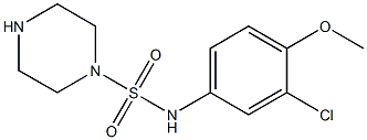 N-(3-chloro-4-methoxyphenyl)piperazine-1-sulfonamide 化学構造式