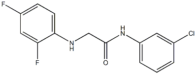 N-(3-chlorophenyl)-2-[(2,4-difluorophenyl)amino]acetamide Struktur