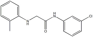 N-(3-chlorophenyl)-2-[(2-methylphenyl)amino]acetamide,,结构式