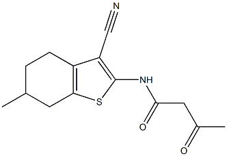 N-(3-cyano-6-methyl-4,5,6,7-tetrahydro-1-benzothiophen-2-yl)-3-oxobutanamide Structure