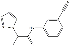 N-(3-cyanophenyl)-2-(1H-pyrazol-1-yl)propanamide Struktur