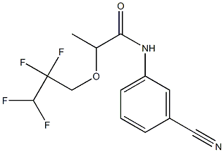 N-(3-cyanophenyl)-2-(2,2,3,3-tetrafluoropropoxy)propanamide Struktur