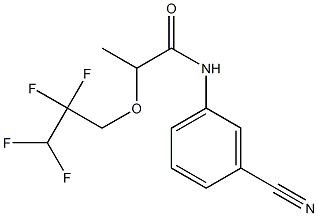 N-(3-cyanophenyl)-2-(2,2,3,3-tetrafluoropropoxy)propanamide 结构式