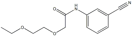 N-(3-cyanophenyl)-2-(2-ethoxyethoxy)acetamide 化学構造式