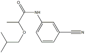 N-(3-cyanophenyl)-2-(2-methylpropoxy)propanamide Struktur