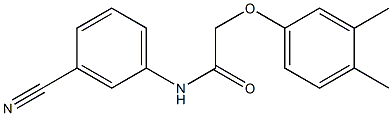 N-(3-cyanophenyl)-2-(3,4-dimethylphenoxy)acetamide,,结构式