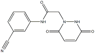 N-(3-cyanophenyl)-2-(3,6-dioxo-1,2,3,6-tetrahydropyridazin-1-yl)acetamide 化学構造式