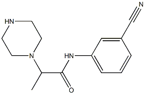 N-(3-cyanophenyl)-2-(piperazin-1-yl)propanamide Structure