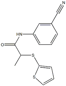 N-(3-cyanophenyl)-2-(thiophen-2-ylsulfanyl)propanamide Structure